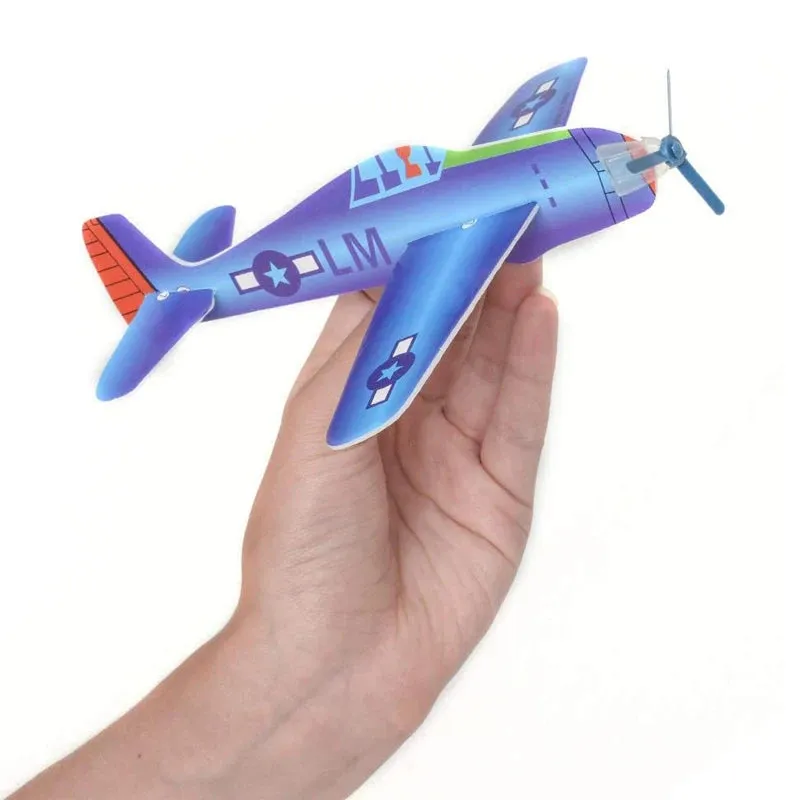 12 Pack DIY Flying Glider Planes - Fun Foam Aircraft Toys for Kids