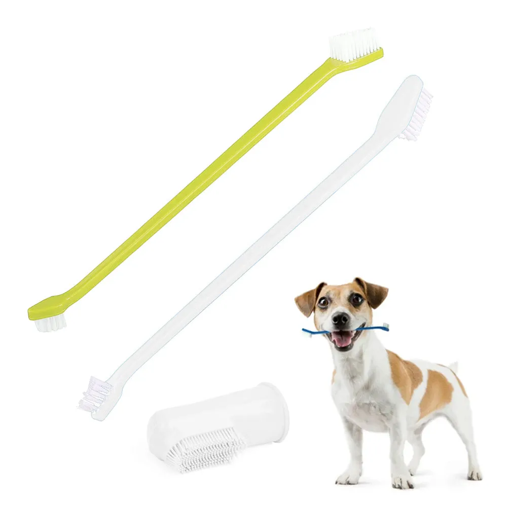 6 Pc Dog Toothbrush Dual End Puppy Dental Grooming Dental Care Cleaning Theeth