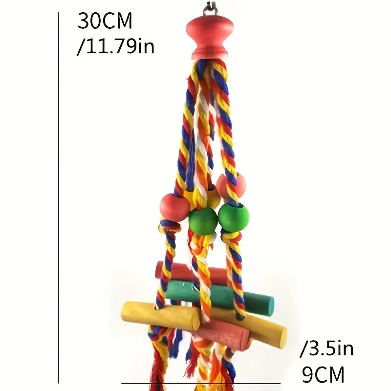 BiteResistant Cotton Rope Bird Toy for Playful Parrots
