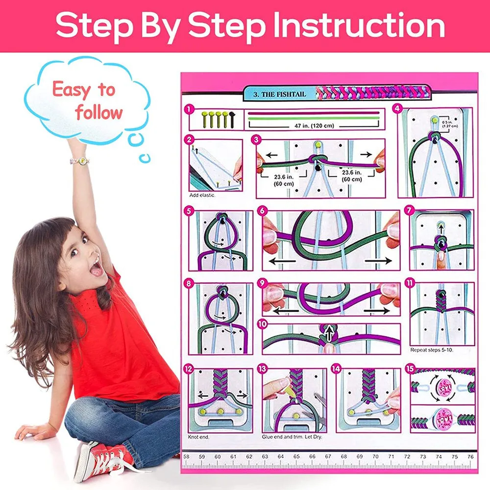 Friendship Bracelet Making Kit, Girls DIY Craft Kits Toys Cool Arts and Crafts Toys for Teen Girls Travel Activity Set Gifts for Age 6 7 8 9 10 11 12 Year Old Girls