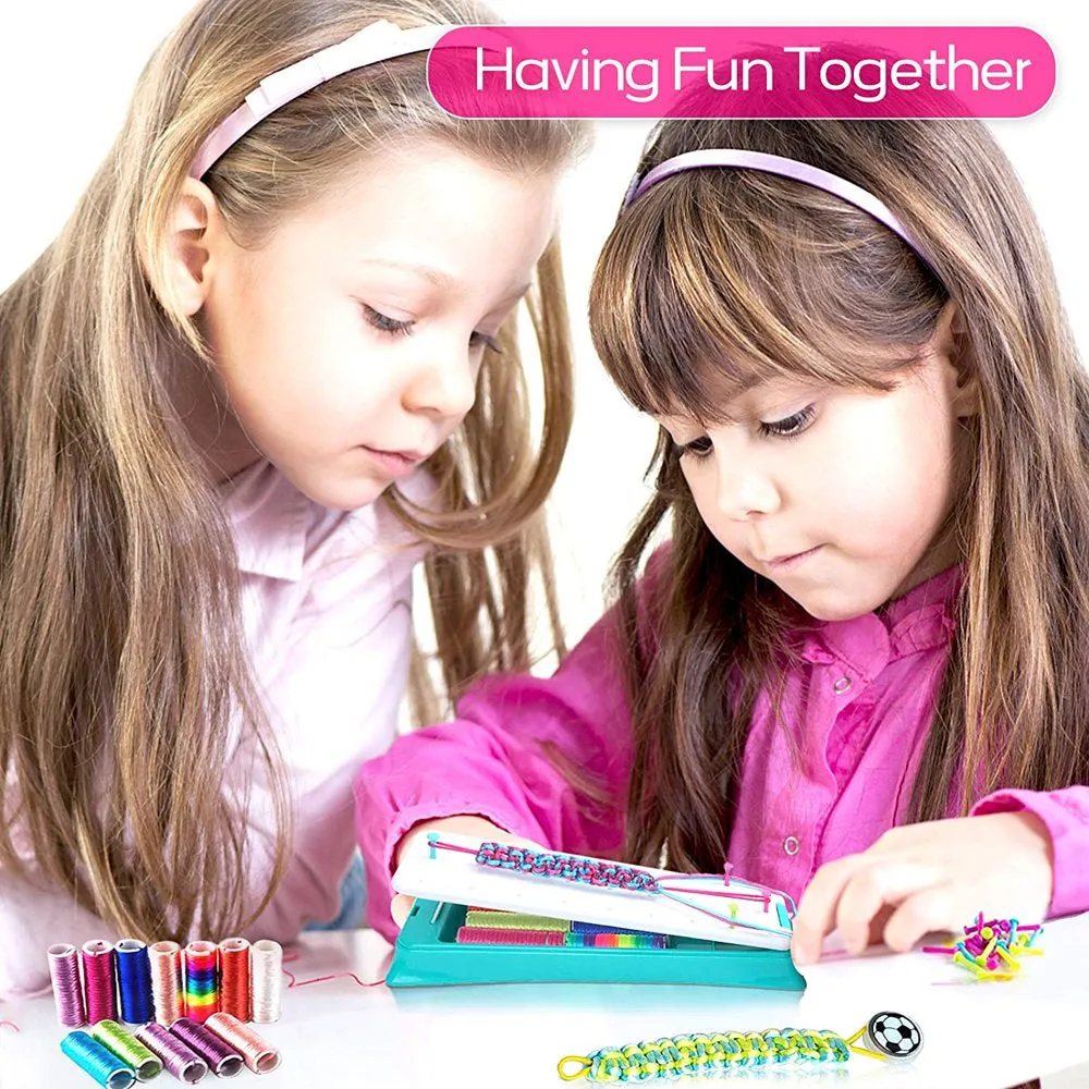 Friendship Bracelet Making Kit, Girls DIY Craft Kits Toys Cool Arts and Crafts Toys for Teen Girls Travel Activity Set Gifts for Age 6 7 8 9 10 11 12 Year Old Girls