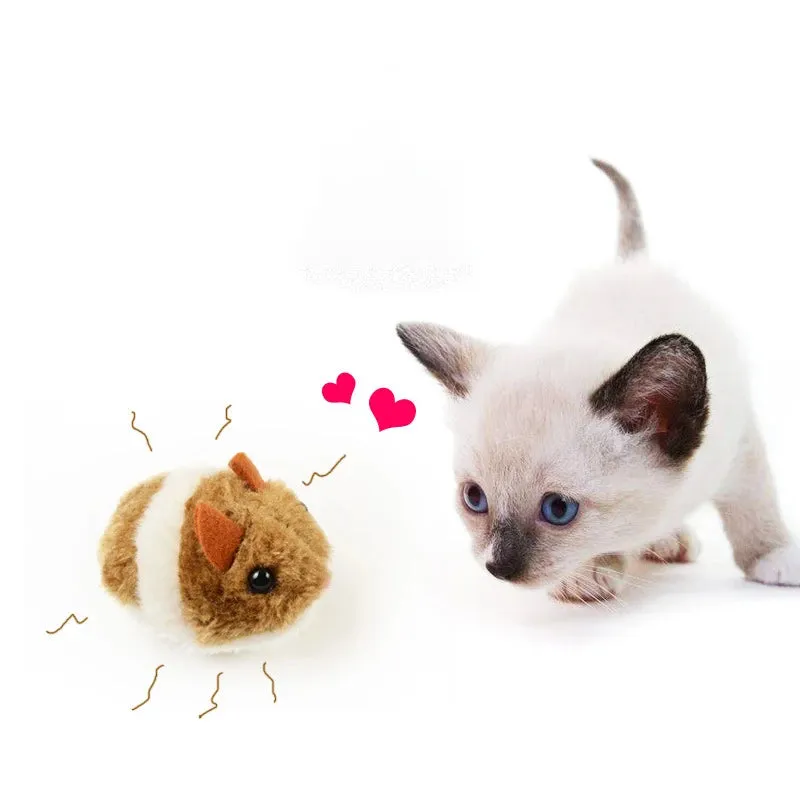 Interactive Plush Mouse Toy for Cats