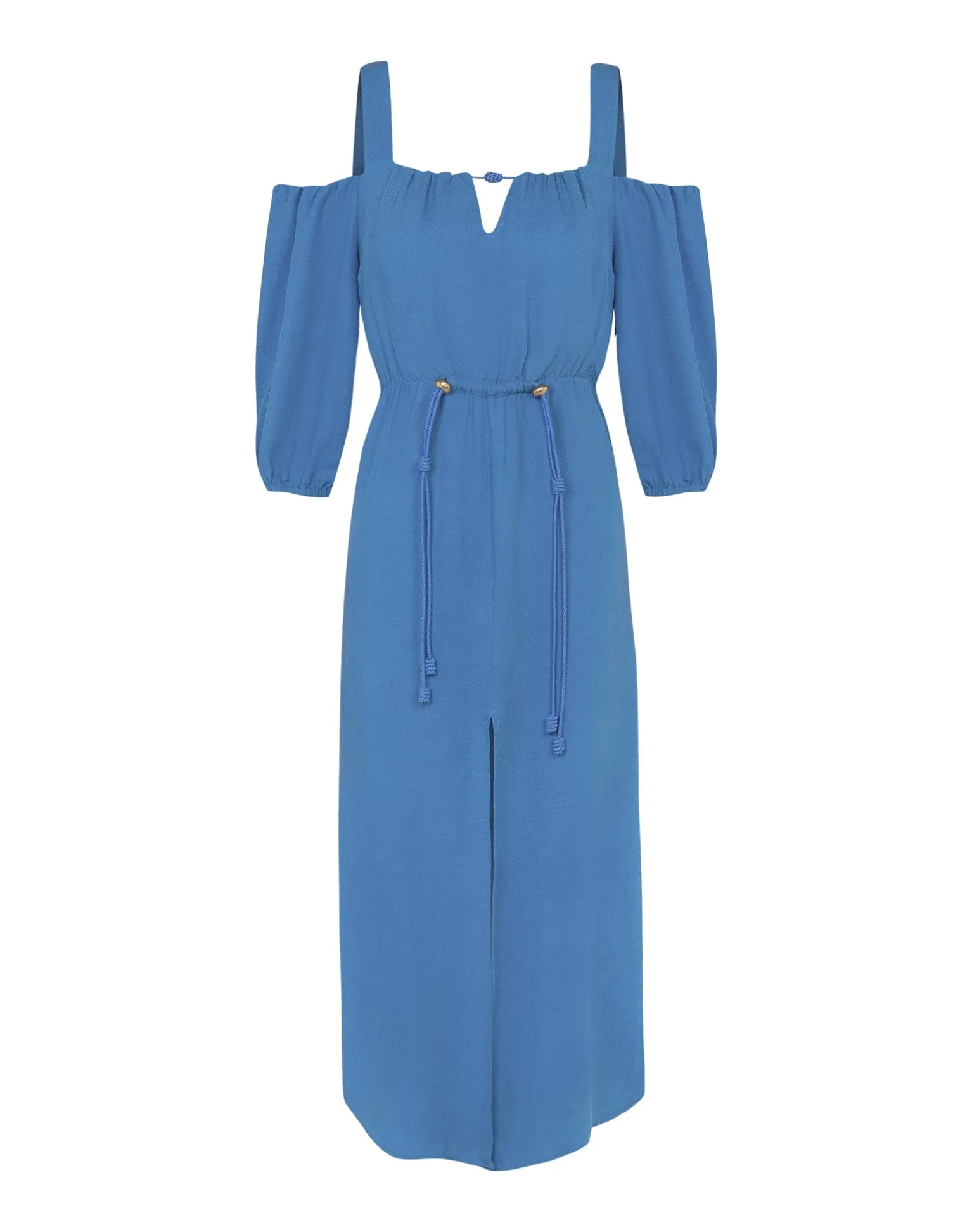 Jade Detail Midi Dress - Pacific