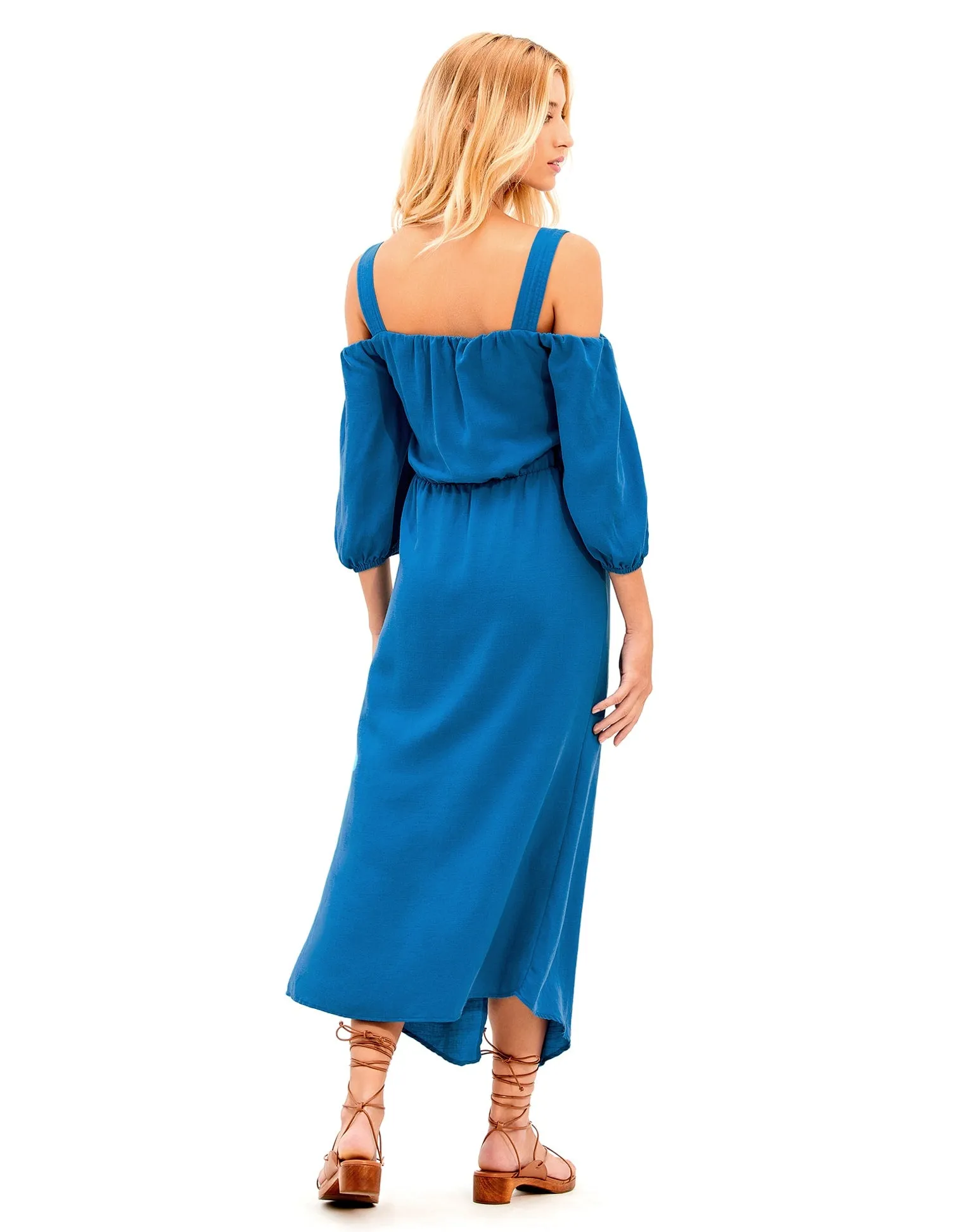 Jade Detail Midi Dress - Pacific