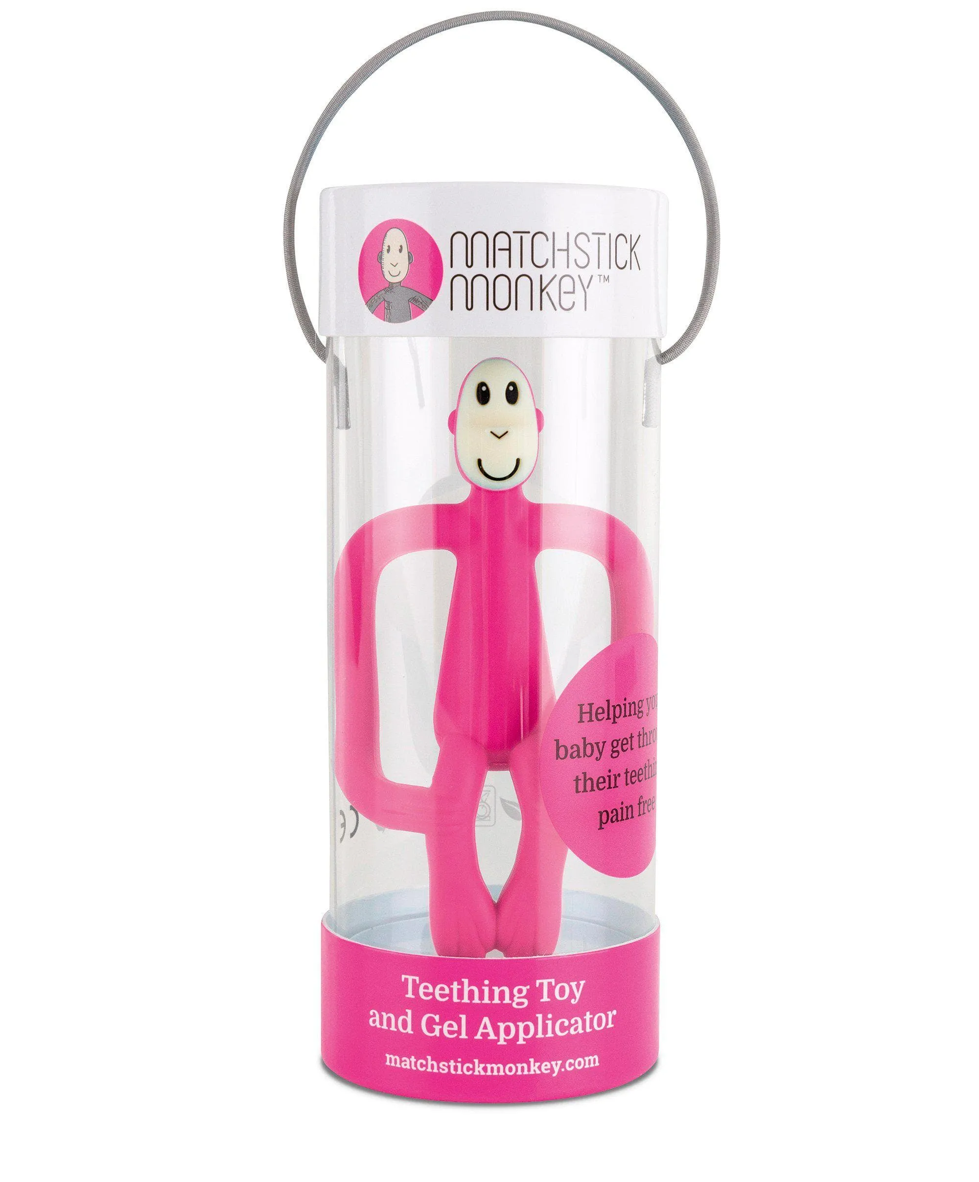 Matchstick Monkey Teething Toy - Pink