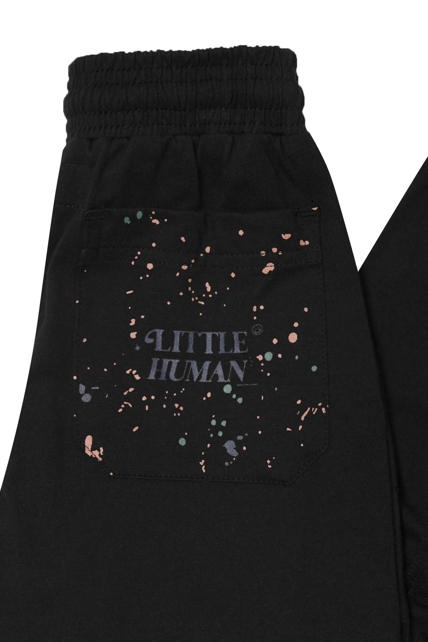 "PAINT SPLAT" LITTLE HUMAN CARGO PANTS IN CAVIAR