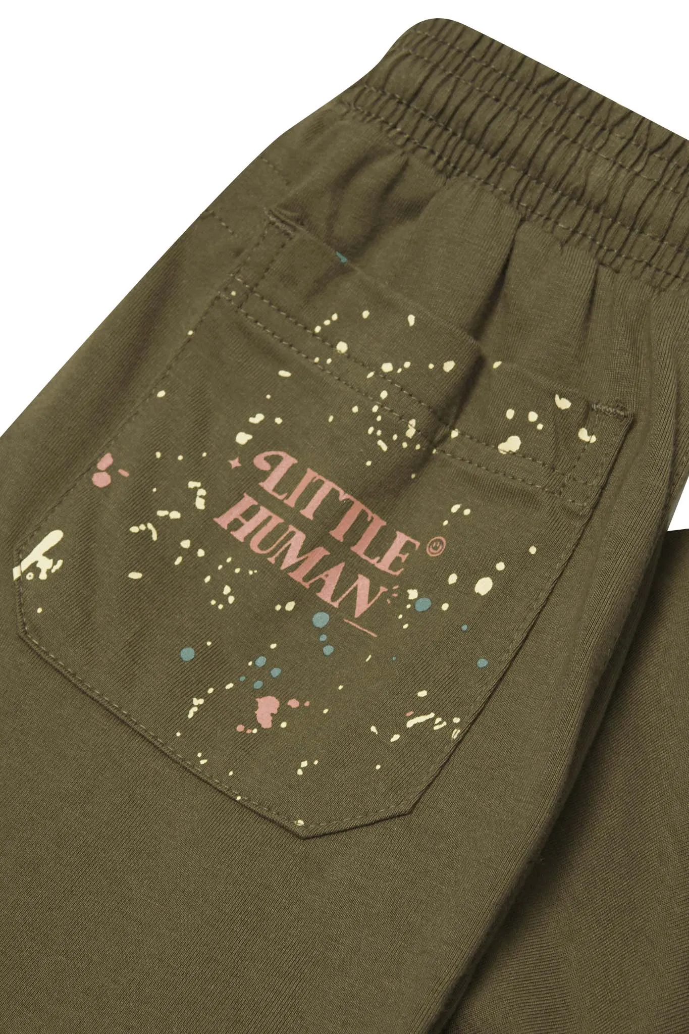 "PAINT SPLAT" LITTLE HUMAN CARGO PANTS IN OLIVE