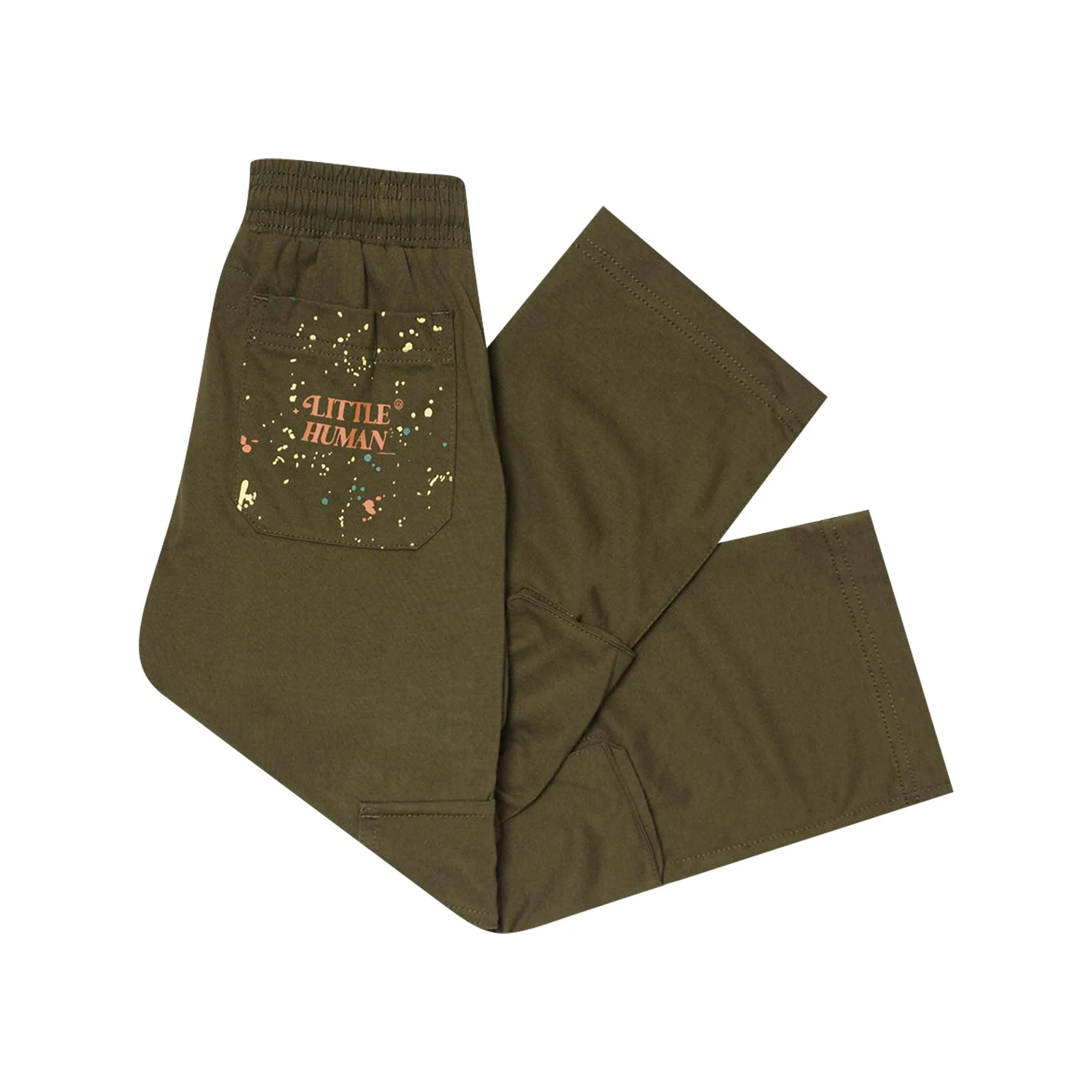 "PAINT SPLAT" LITTLE HUMAN CARGO PANTS IN OLIVE