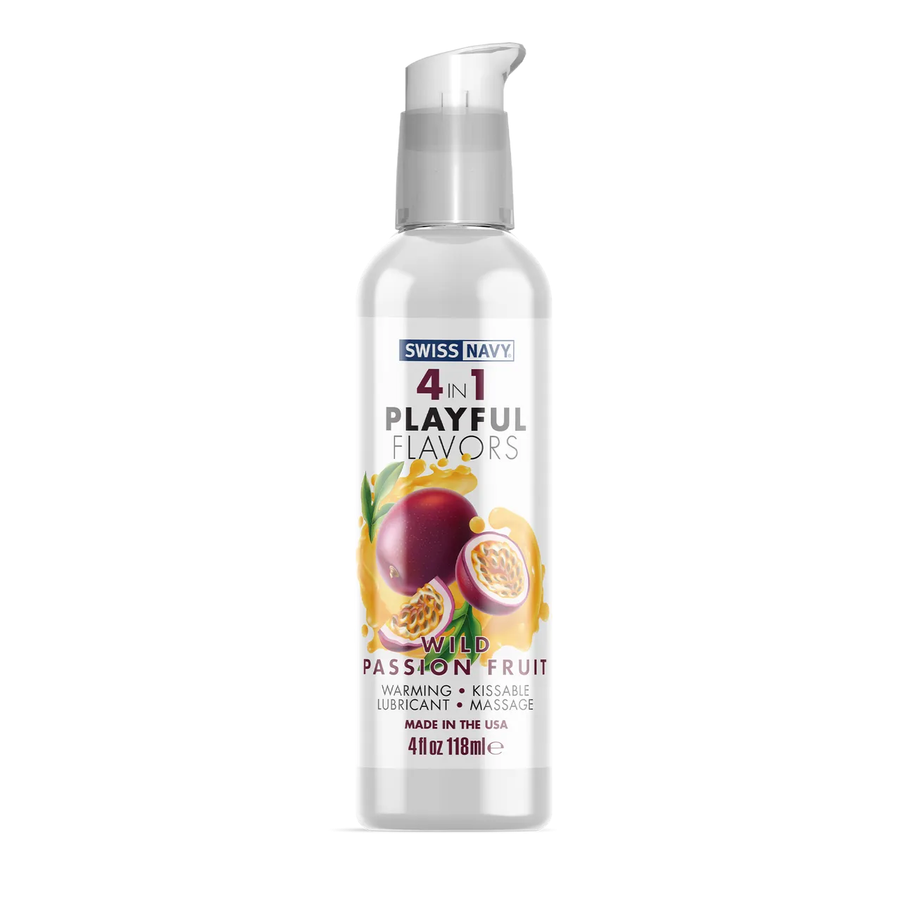 Swiss Navy 4 In 1 Playful Flavors Wild Passion Fruit Lube - 4 oz
