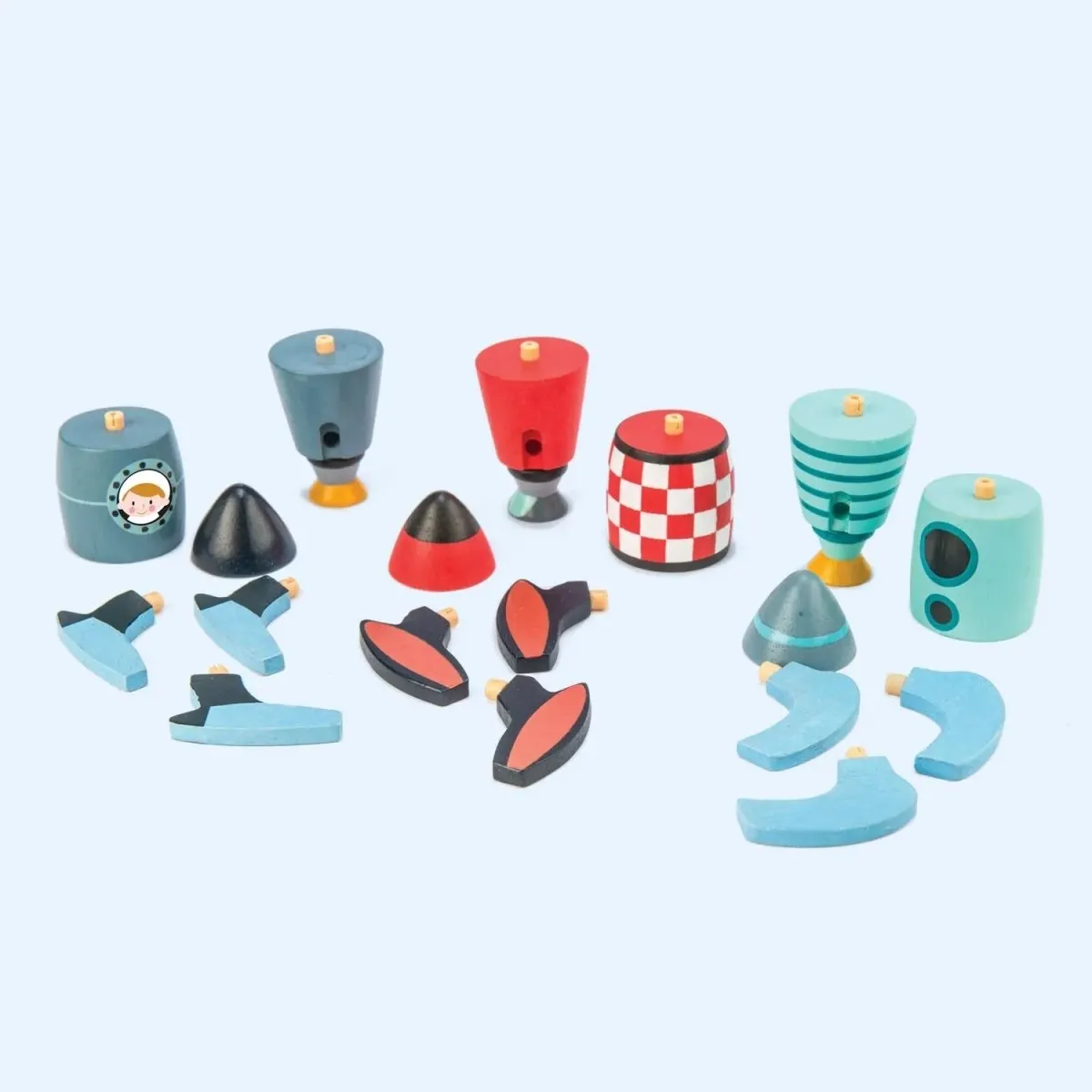 Wooden Rocket Construction Set